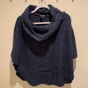 Navy/black poncho